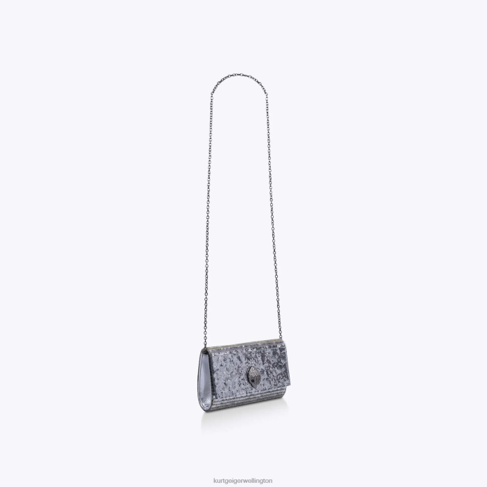 Kurt Geiger NZ - Kurt Geiger Silver London Party Eagle Clutch Drench PZ2X264
