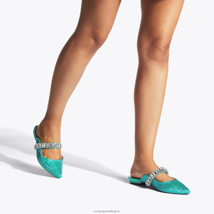 Kurt Geiger NZ - Kurt Geiger Teal London Princely Crystals PZ2X668