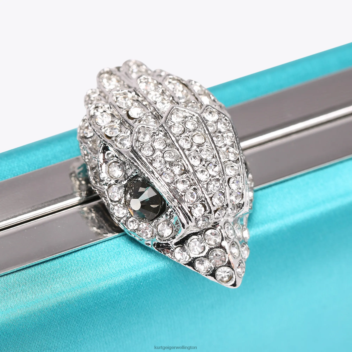 Kurt Geiger NZ - Kurt Geiger Turquoise London Kensington Clutch PZ2X60