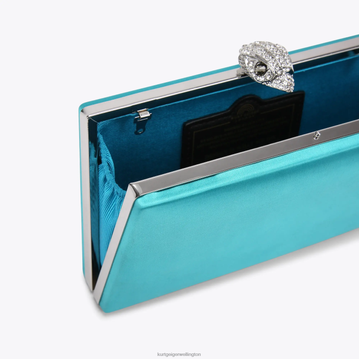 Kurt Geiger NZ - Kurt Geiger Turquoise London Kensington Clutch PZ2X60