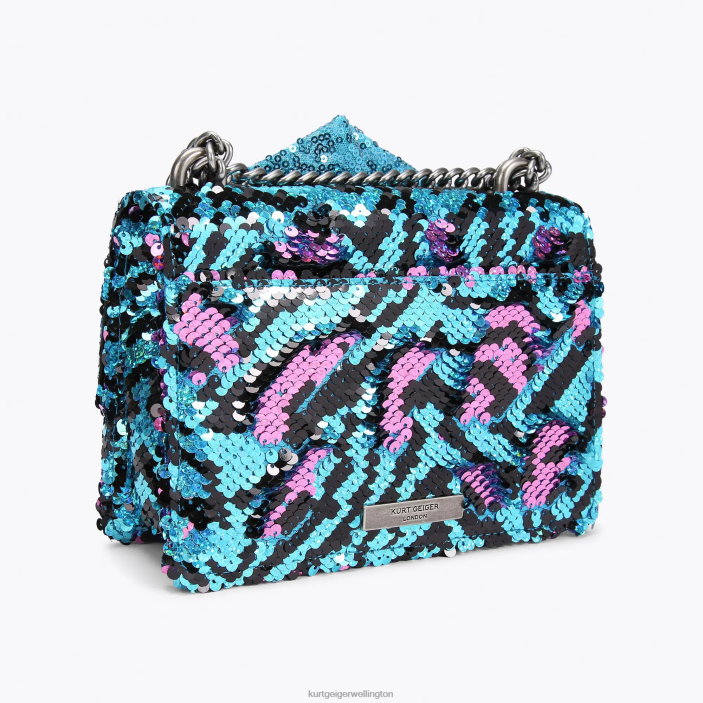Kurt Geiger NZ - Kurt Geiger Turquoise London Shoreditch Small Cross Body PZ2X126