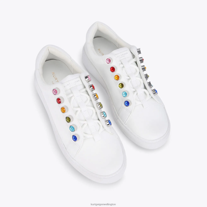 Kurt Geiger NZ - Kurt Geiger White Comb London Liviah Chunky Rainbow PZ2X184