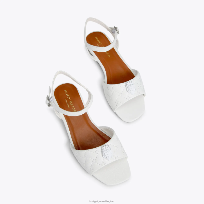 Kurt Geiger NZ - Kurt Geiger White London Mini Kensington Sandal PZ2X484