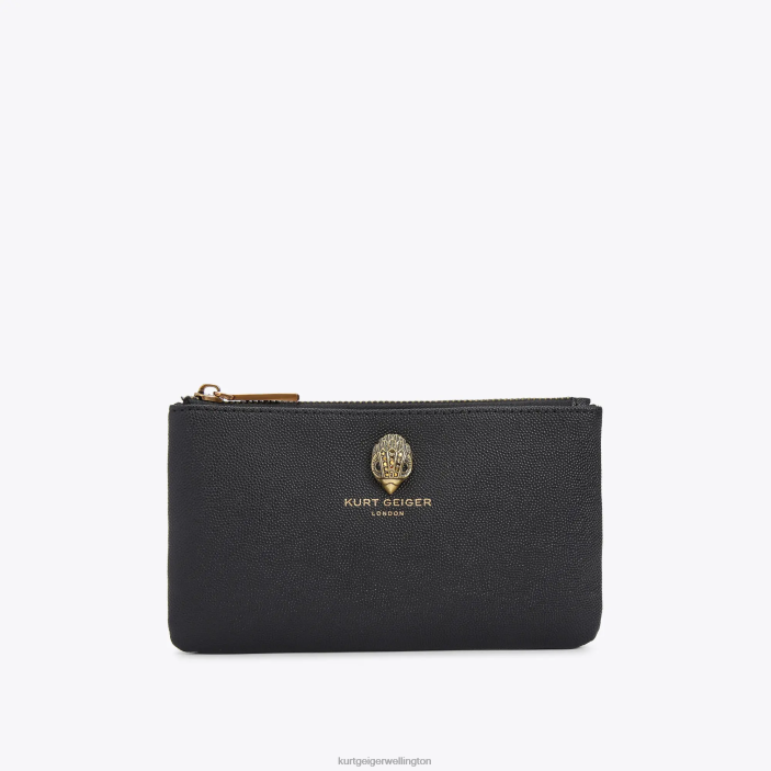 Kurt Geiger Wallet - Kurt Geiger Black London Eagle Pouch Gift Set PZ2X500