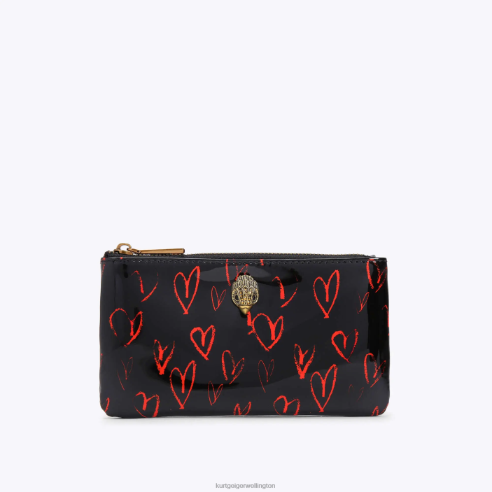Kurt Geiger Wallet - Kurt Geiger Black Red London Eagle Pouch Gift Set PZ2X499
