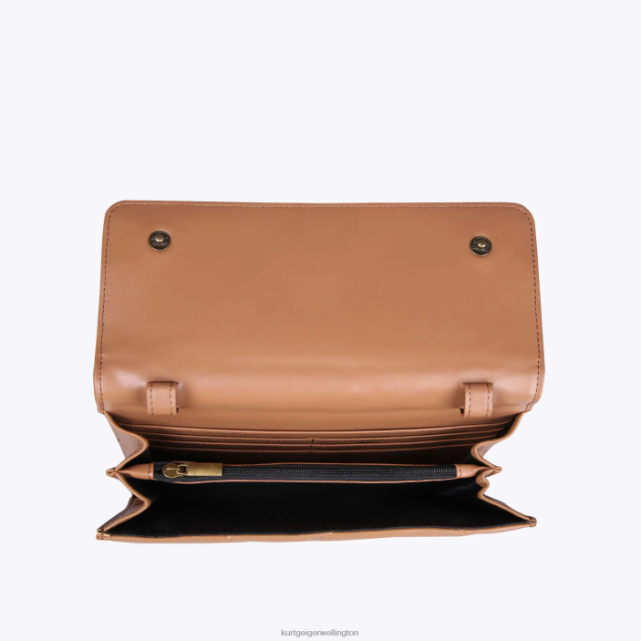 Kurt Geiger Wallet - Kurt Geiger Camel London Kensington Quilt Wallet PZ2X95