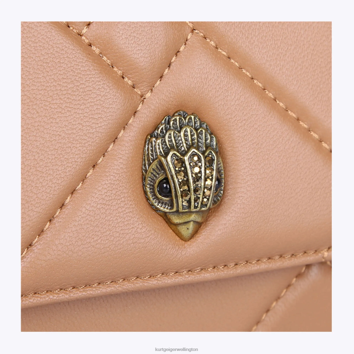 Kurt Geiger Wallet - Kurt Geiger Camel London Kensington Quilt Wallet PZ2X95