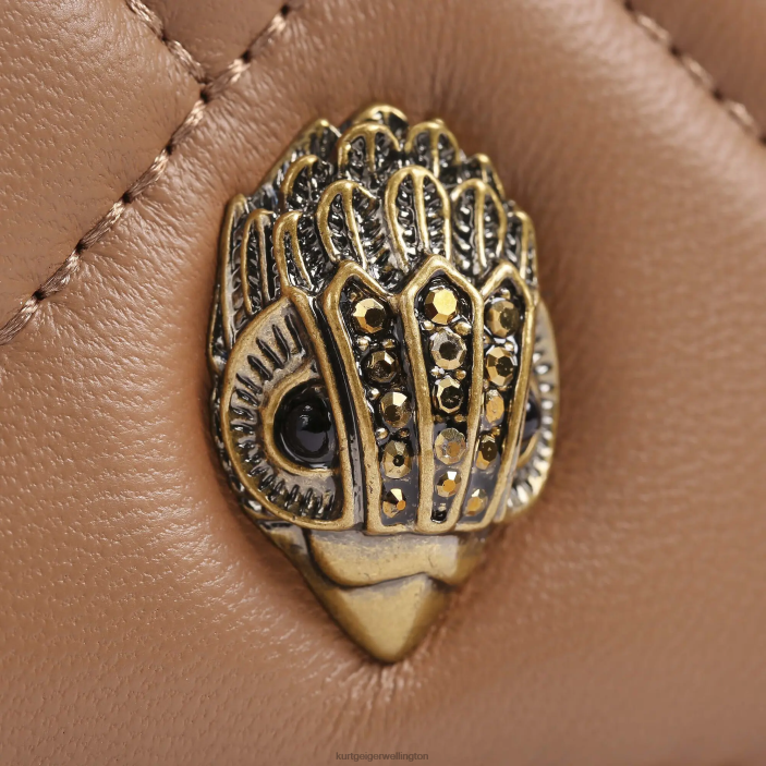 Kurt Geiger Wallet - Kurt Geiger Camel London Kensington Quilt Wallet PZ2X95