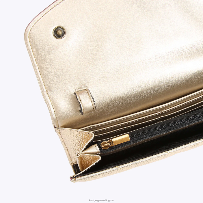 Kurt Geiger Wallet - Kurt Geiger Gold London Kensington Chain Wallet Eye PZ2X109