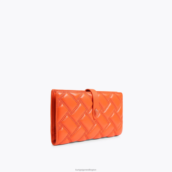 Kurt Geiger Wallet - Kurt Geiger Orange London Leather Soft Wallet PZ2X275