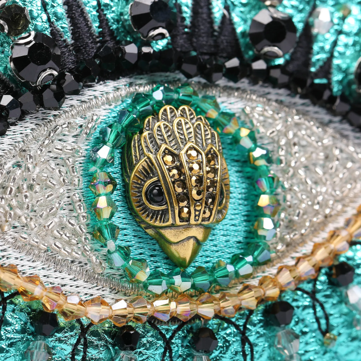 Kurt Geiger Wallet - Kurt Geiger Teal London Kensington Chain Wallet Eye PZ2X111