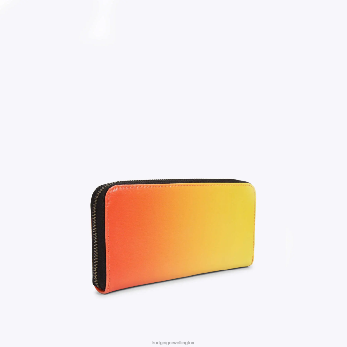 Kurt Geiger Wallet - Kurt Geiger Yellow London Zip Around Shoreditch PZ2X540