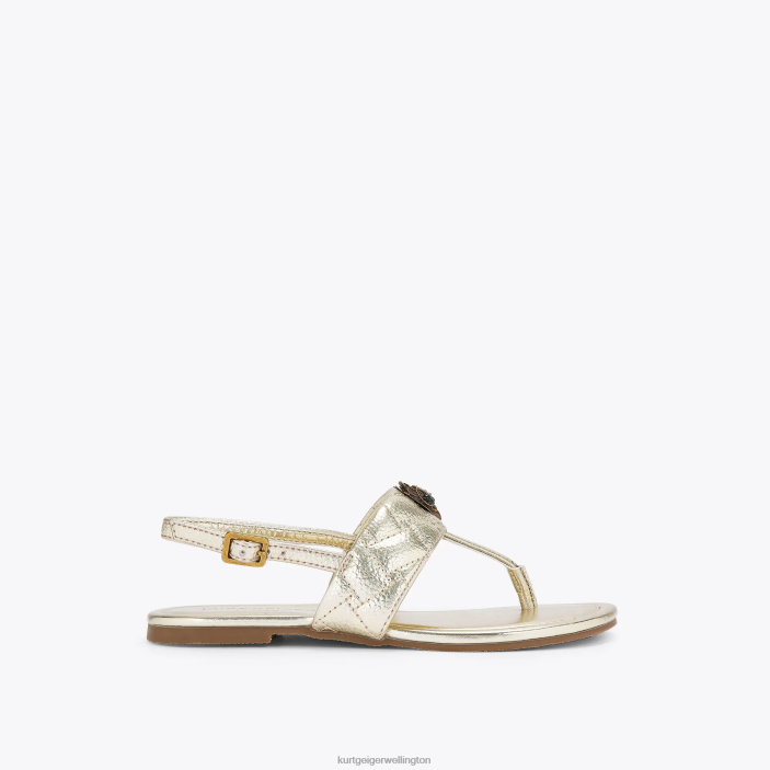 Kurt Geiger NZ - Kurt Geiger Gold London Mini Kensington T Sandal PZ2X483