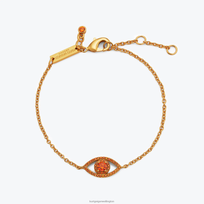 Kurt Geiger NZ - Kurt Geiger Orange London Evil Eye Chain Bracelet PZ2X534