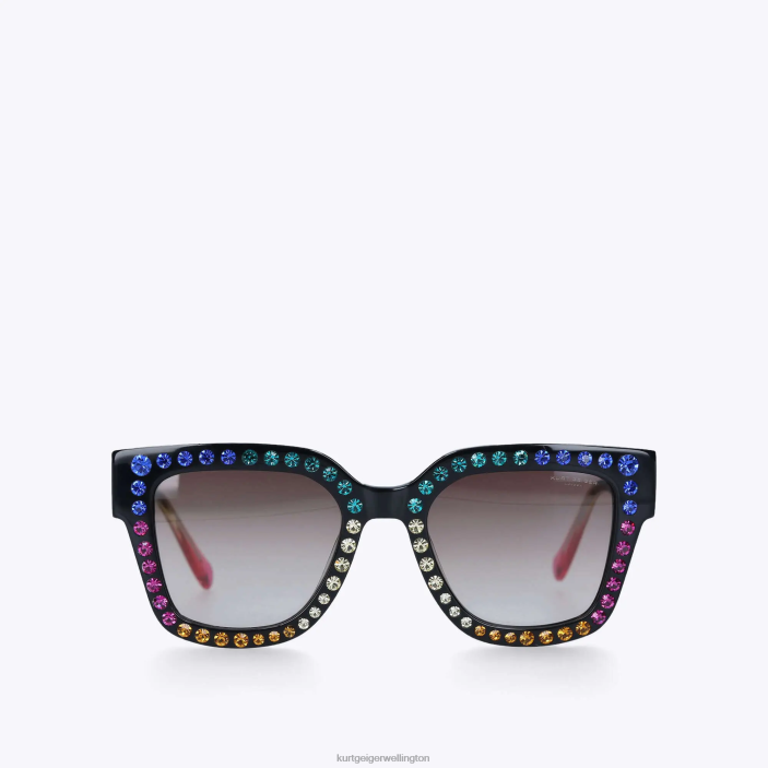 Kurt Geiger NZ - Kurt Geiger Black London Jewel Rainbow Sunglasses PZ2X216