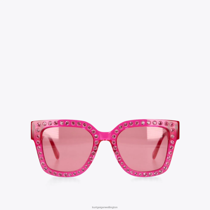 Kurt Geiger NZ - Kurt Geiger Fushia London Jewel Sunglasses PZ2X459