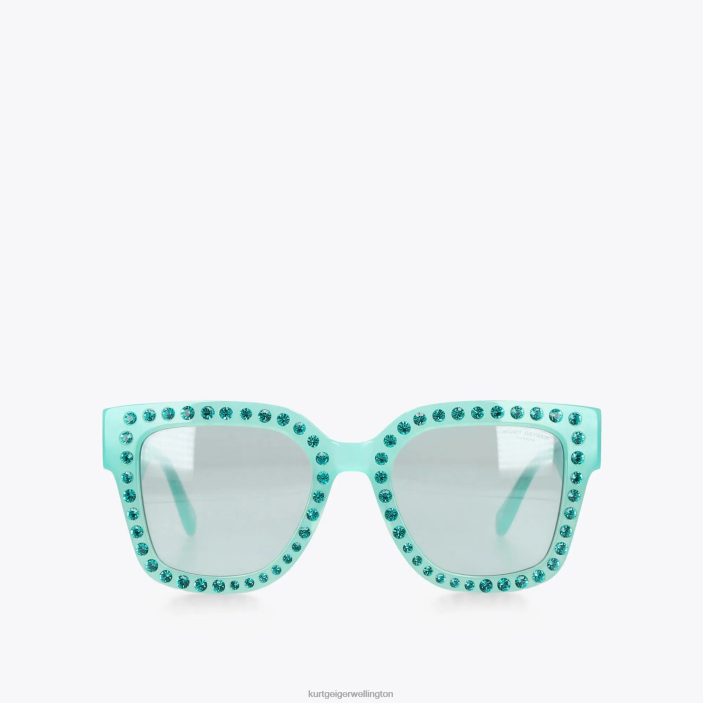 Kurt Geiger NZ - Kurt Geiger Turquoise London Jewel Sunglasses PZ2X461