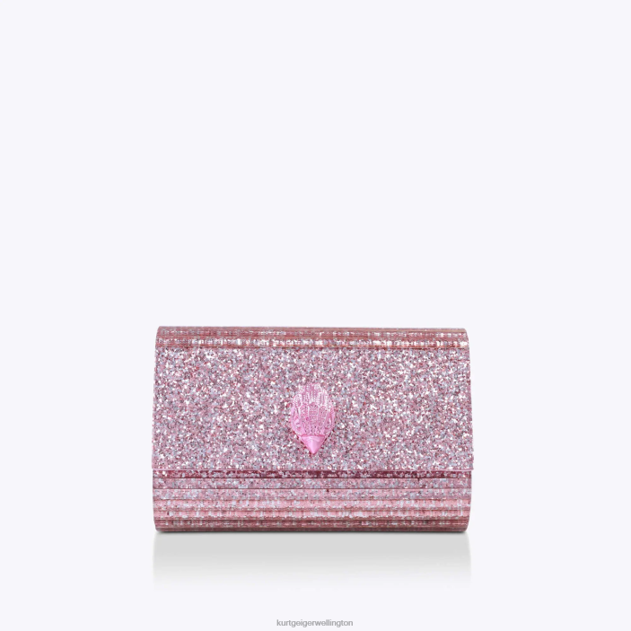 Kurt Geiger NZ - Kurt Geiger Pale Pink London Party Eagle Clutch Drench PZ2X261