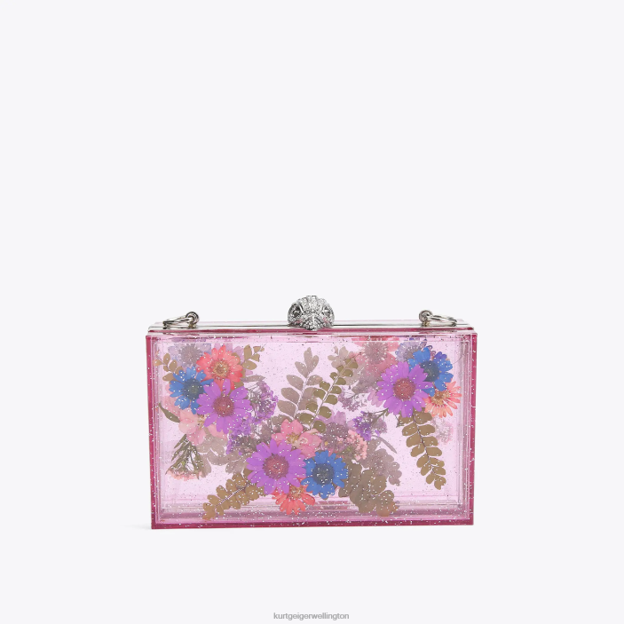 Kurt Geiger NZ - Kurt Geiger Pink London Flower Box Clutch PZ2X477