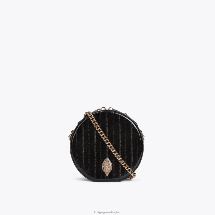 Kurt Geiger NZ - Kurt Geiger Black London Round Small Shoreditch Bag PZ2X136