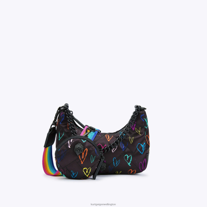 Kurt Geiger NZ - Kurt Geiger Black Other London Recycled Small Multi Cross Body PZ2X279
