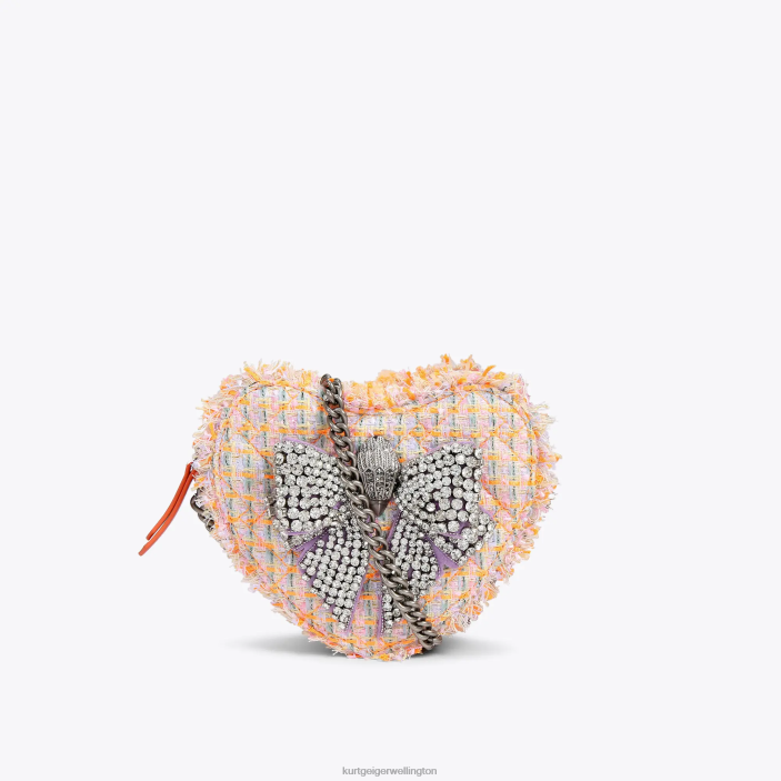 Kurt Geiger NZ - Kurt Geiger Orange London Bow Heart Crossbody PZ2X258