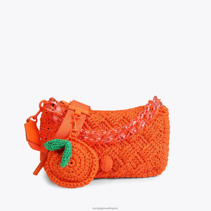 Kurt Geiger NZ - Kurt Geiger Orange London Crochet Multi Crossbody PZ2X472