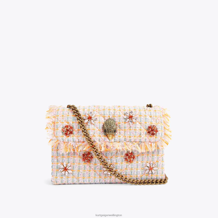 Kurt Geiger NZ - Kurt Geiger Orange London Tweed Medium Kensington Bag PZ2X11