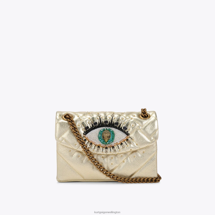 Kurt Geiger NZ - Kurt Geiger Gold London Leather Mini Kensington Eye PZ2X108