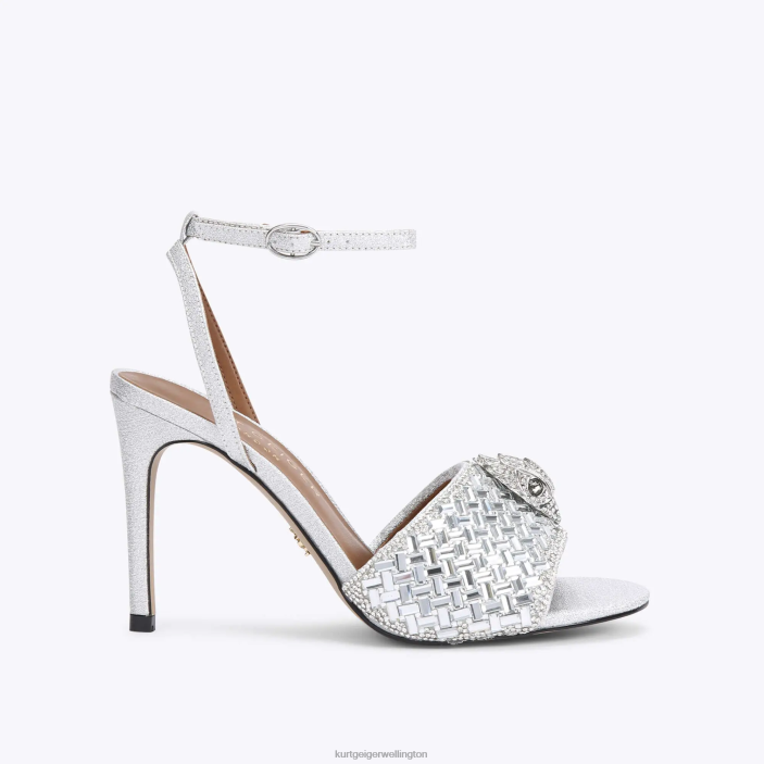 Kurt Geiger NZ - Kurt Geiger Silver Combination London Kensington Sandal PZ2X412