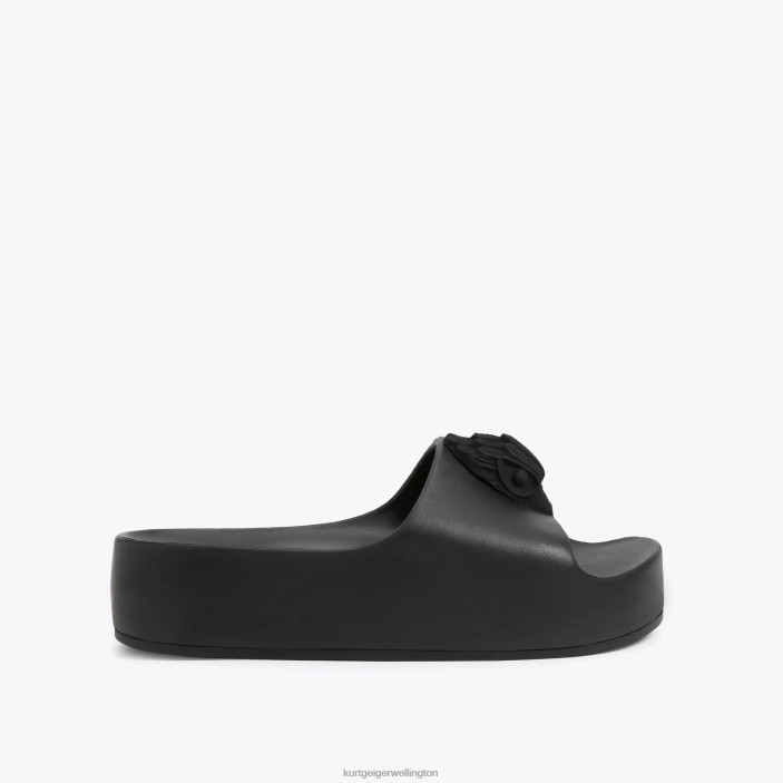 Kurt Geiger NZ - Kurt Geiger Black London Eagle Chunky Slide PZ2X433
