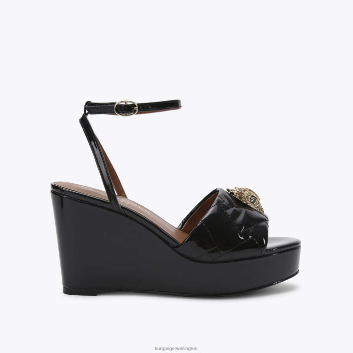 Kurt Geiger NZ - Kurt Geiger Black London Kensington Wedge PZ2X346